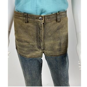 Chanel Denim Leather Jeans